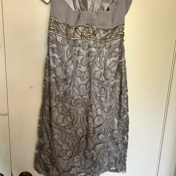 BNWT Sue Wong platinum beaded cocktail dress - Picture 6 of 9